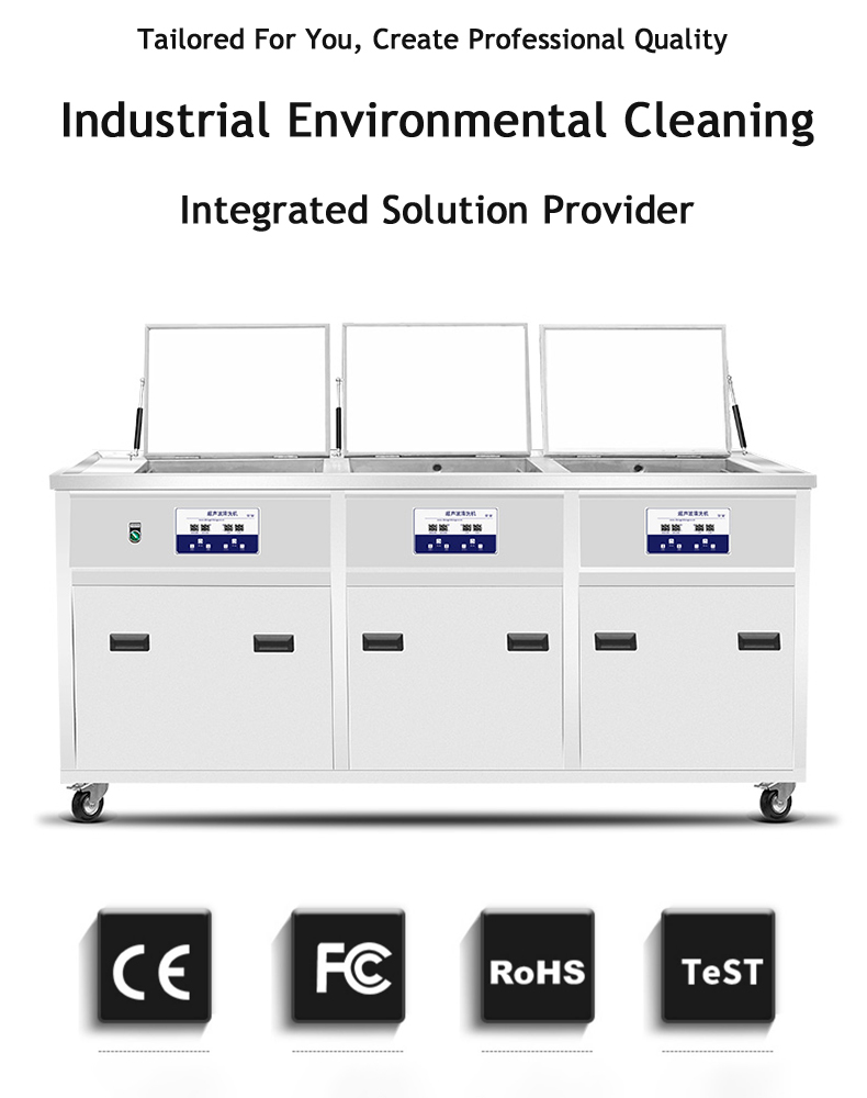 Multi Tank Industrial Parts Ultrasonic Cleaner with Cleaning Rinsing
